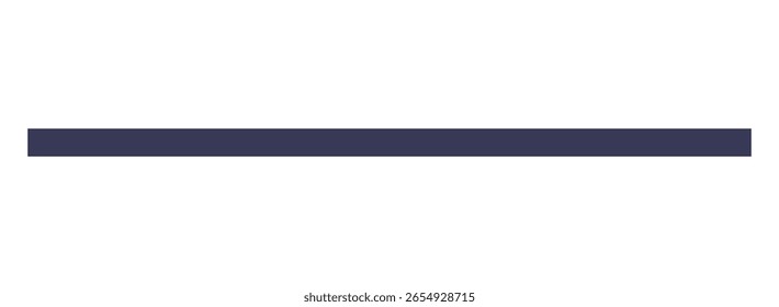 Gerade dunkle Linie, horizontale schwarze Linie mit transparentem Hintergrund, einfache dekorative Unterteilung für Web oder Druck, dünne minimale Linie, ui-Separator Grafik, handgezeichnete Stil flache Vektorgrafik.