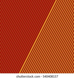 Straight diagonal thin line abstract background. Striped geometric background. Pattern in red and yellow colors. Abstract wallpaper. Vector illustration
