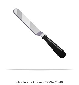 Straight Edge Baking Spatula Vector Isolated Illustration