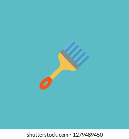 Straight edge brush icon flat element. Vector illustration of straight edge brush icon flat isolated on clean background for your web mobile app logo design.