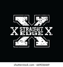 Straight Edge - Drug Free Youth Campaign Vector Art