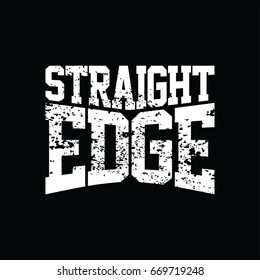 Straight Edge - Drug Free Youth Campaign Vector Art