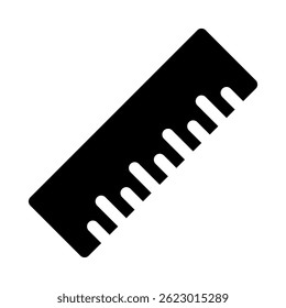 Borde recto: Mide la distancia con precisión Icon Vector.