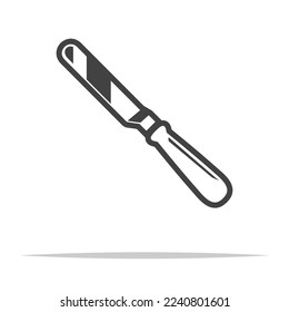 Straight-Edge-Spatel-Symbol, transparenter Vektorgrafik einzeln