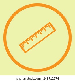 Straight edge vector icon 