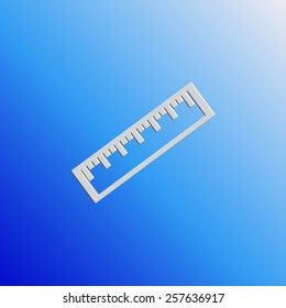 Straight edge vector icon