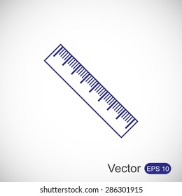 Straight edge vector icon