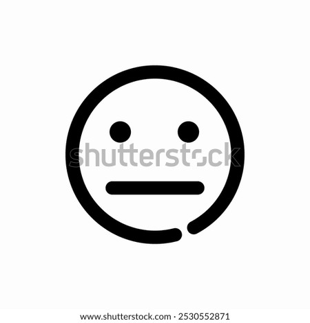 straight face icon sign vector