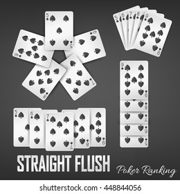 Straight Flush poker ranking casino sets