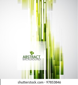 Straight Green Lines Abstract Vector Background