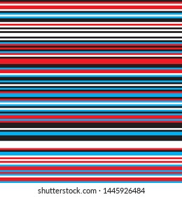Straight horizontal colored segments.Vector seamless texture. Modern geometric background. 