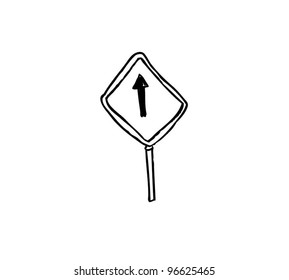 straight information sign vector illustration