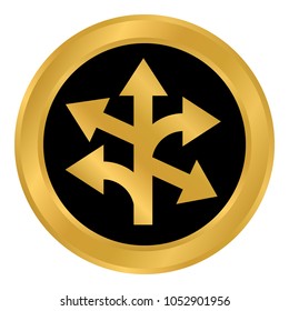 Straight, left and right arrow button on white background. Vector illustration.