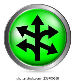 Straight, left and right arrow button on white background. Vector illustration.