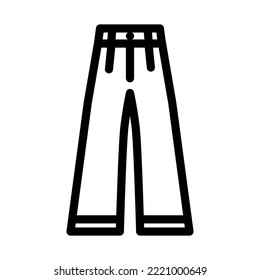 straight leg pants apparel line icon vector. straight leg pants apparel sign. isolated contour symbol black illustration