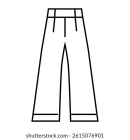straight leg pants apparel line icon vector. straight leg pants apparel sign. isolated contour symbol black illustration