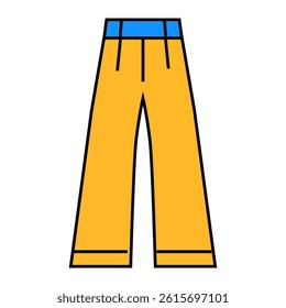 straight leg pants apparel line icon vector. straight leg pants apparel sign. isolated symbol illustration