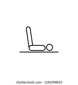 Straight leg raise icon. Element of medicine physiotherapy of legs icon for mobile concept and web apps. Thin line Straight leg raise icon can be used for web and mobile