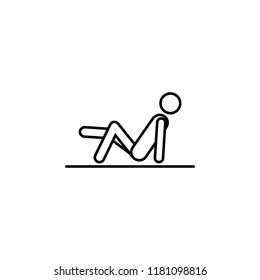 Straight leg raise icon. Element of medicine physiotherapy of legs icon for mobile concept and web apps. Thin line Straight leg raise icon can be used for web and mobile