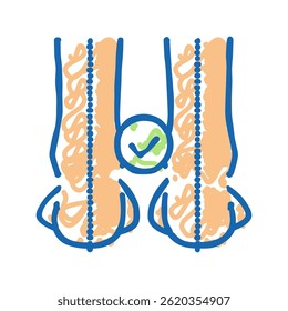 straight legs doodle icon sketch vector. straight legs sign. isolated symbol illustration