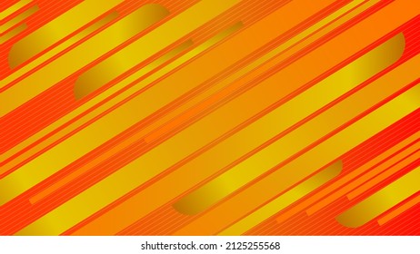 Straight line abstract background with orange gradient