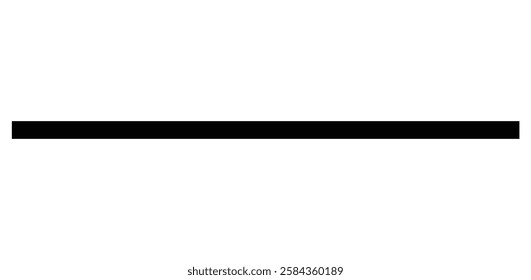 Straight line, Black Horizontal Line transparent background, stripe series from thin to thick