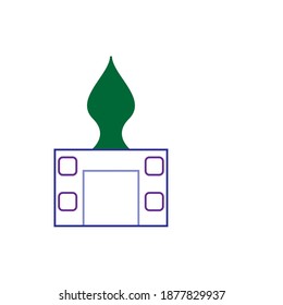 Icono de construcción de línea recta ilustración de diseño vectorial