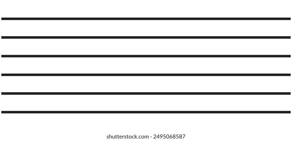 straight line. Horizontal lines geometric element. Straight parallel lines, stripes. Horizontal streaks, strips pattern. Linear, lineal monochrome, black and white geometric design element