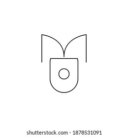ilustración de diseño de vectores de línea recta