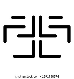 ilustración de diseño de vectores de línea recta
