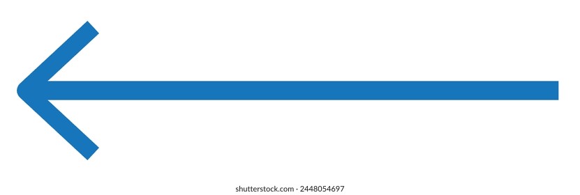 Straight line with point on start and arrow on finish. Symbol of direction, aim, target, path, easy challenge, fast way, ideal plan isolated on white background. Vector graphic illustration