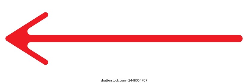 Línea recta con punto en el inicio y flecha en el final. Símbolo de dirección, puntería, objetivo, camino, desafío fácil, vía rápida, Plan ideal aislado sobre fondo blanco. Ilustración gráfica de Vector