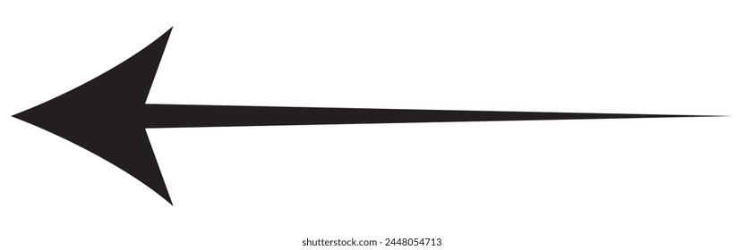 Straight line with point on start and arrow on finish. Symbol of direction, aim, target, path, easy challenge, fast way, ideal plan isolated on white background. Vector graphic illustration