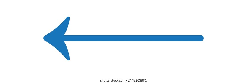 Straight line with point on start and arrow on finish. Symbol of direction, aim, target, path, easy challenge, fast way, ideal plan isolated on white background. Vector graphic illustration