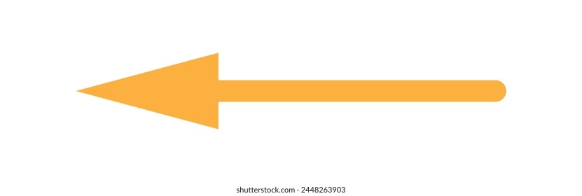 Línea recta con punto en el inicio y flecha en el final. Símbolo de dirección, puntería, objetivo, camino, desafío fácil, vía rápida, Plan ideal aislado sobre fondo blanco. Ilustración gráfica de Vector