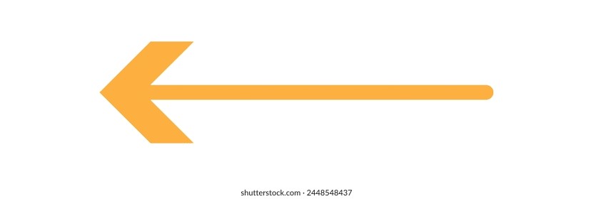 Straight line with point on start and arrow on finish. Symbol of direction, aim, target, path, easy challenge, fast way, ideal plan isolated on white background. Vector graphic illustration