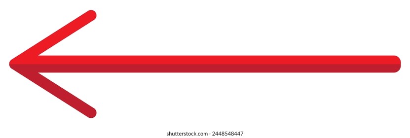 Straight line with point on start and arrow on finish. Symbol of direction, aim, target, path, easy challenge, fast way, ideal plan isolated on white background. Vector graphic illustration