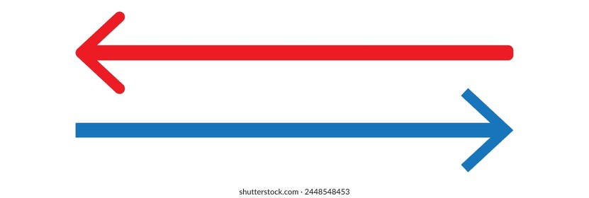 Straight line with point on start and arrow on finish. Symbol of direction, aim, target, path, easy challenge, fast way, ideal plan isolated on white background. Vector graphic illustration