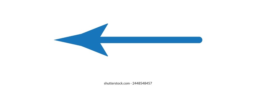 Línea recta con punto en el inicio y flecha en el final. Símbolo de dirección, puntería, objetivo, camino, desafío fácil, vía rápida, Plan ideal aislado sobre fondo blanco. Ilustración gráfica de Vector