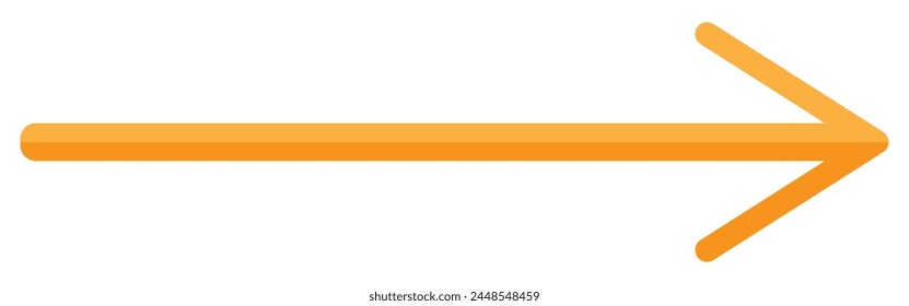 Straight line with point on start and arrow on finish. Symbol of direction, aim, target, path, easy challenge, fast way, ideal plan isolated on white background. Vector graphic illustration
