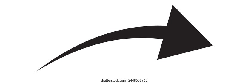 Straight line with point on start and arrow on finish. Symbol of direction, aim, target, path, easy challenge, fast way, ideal plan isolated on white background. Vector graphic illustration
