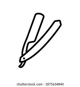 straight line razor icon vector illustration design