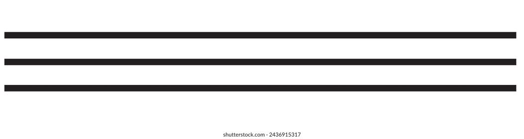 Straight line, stripe series from thin to thick