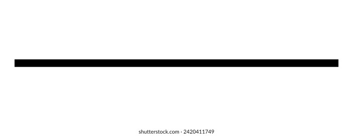 Straight line. Vector illustration isolated on white