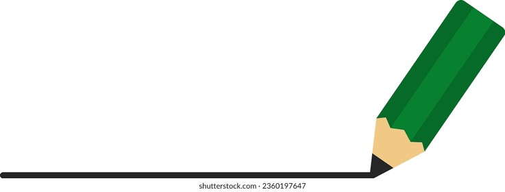 Straight Line Written by Pencil