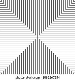 Straight lines connect at 90 degrees containt 4 parts such as top left, top left, bottom right and bottom left