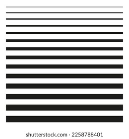 líneas rectas de diferente espesor. Ilustración vectorial.