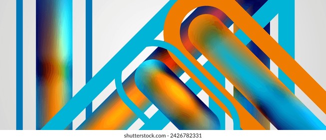 Straight lines minimalist abstract background with fluid colors. Vector Illustration For Wallpaper, Banner, Background, Card, Book Illustration, landing page