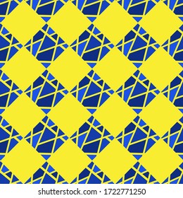 Straight lines seamless pattern. Mosaic background. Multicolor design of tiles, paper. Vector illustration