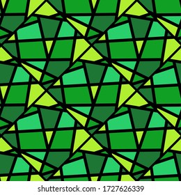 Straight lines seamless pattern. Mosaic background. Multicolor design of tiles, paper. Vector illustration